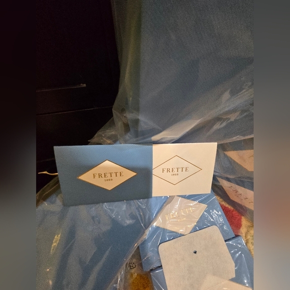 Frette Luxury NWT 2025 Spring Beige Blue Pajamas Top/Short Pants! 💝 - Picture 16 of 17